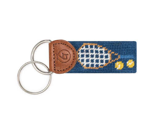 Needlepoint Tennis Keychain